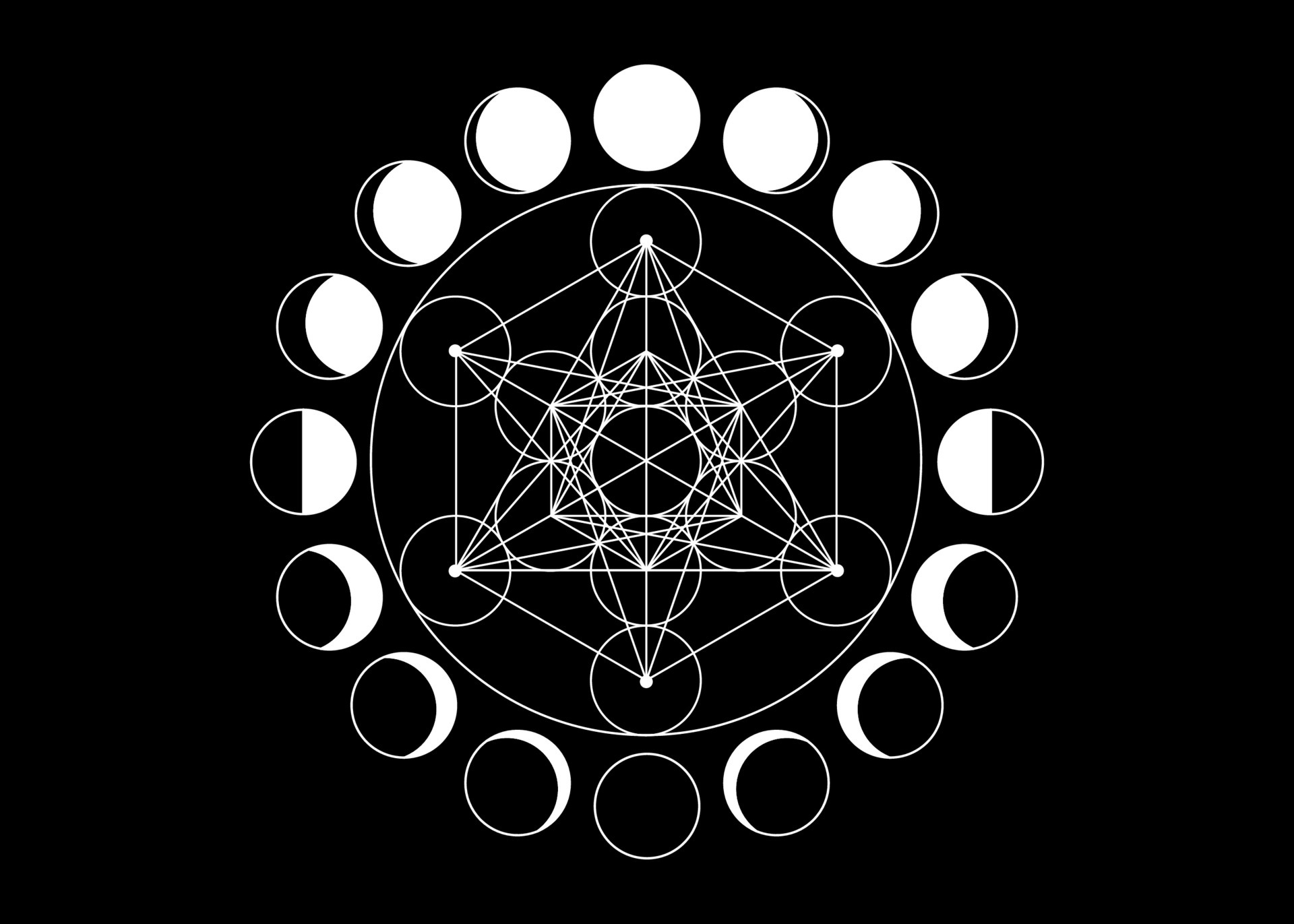 Heilige Geometrie 16 x Aufkleber Größe M Blume des Lebens Metatron Orgonit AA1 