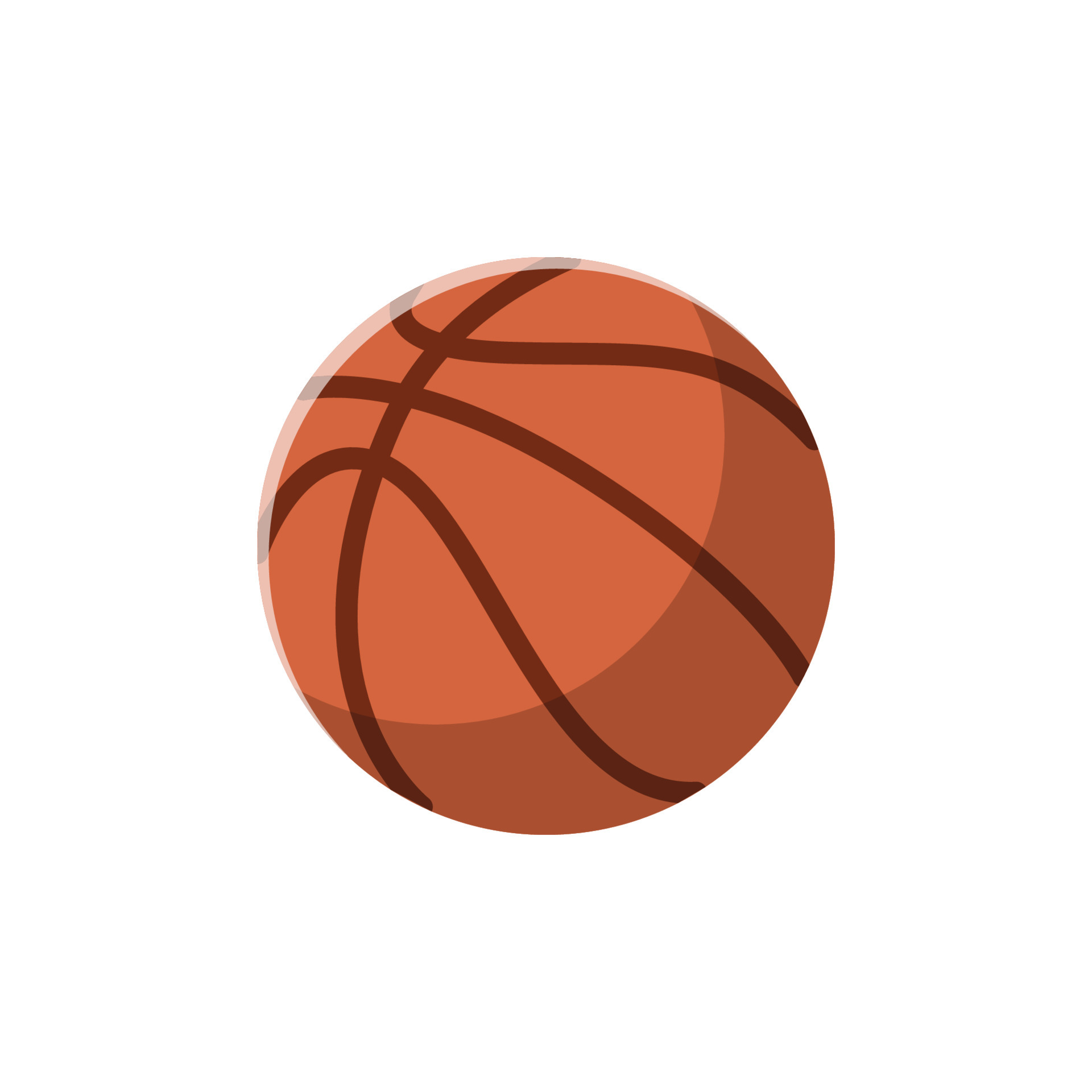flache illustration des basketballs