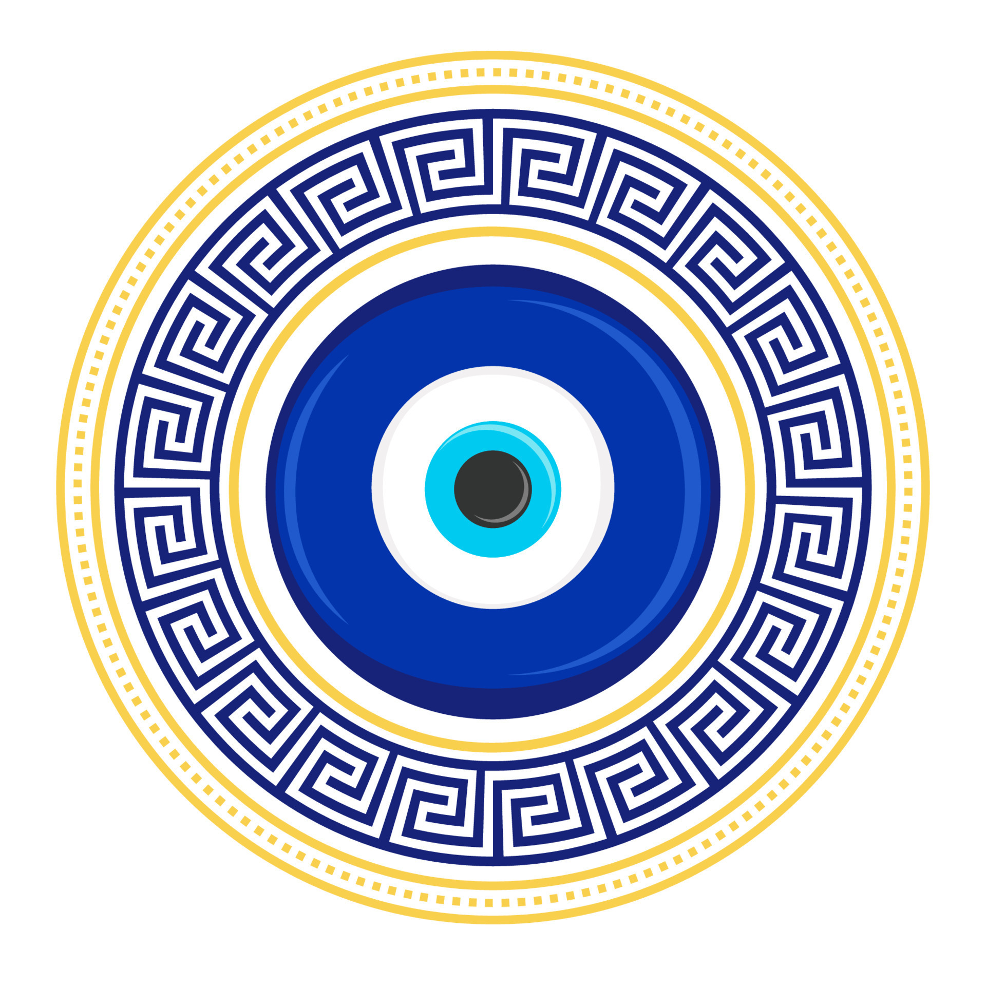 Amulett des bösen Blicks. blauer orientalischer Talisman