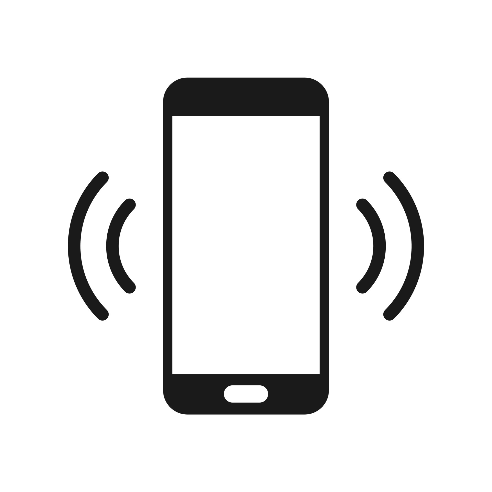 Handy-Anruf-Symbol. Smartphone-Schild-Symbol isoliert auf weißem