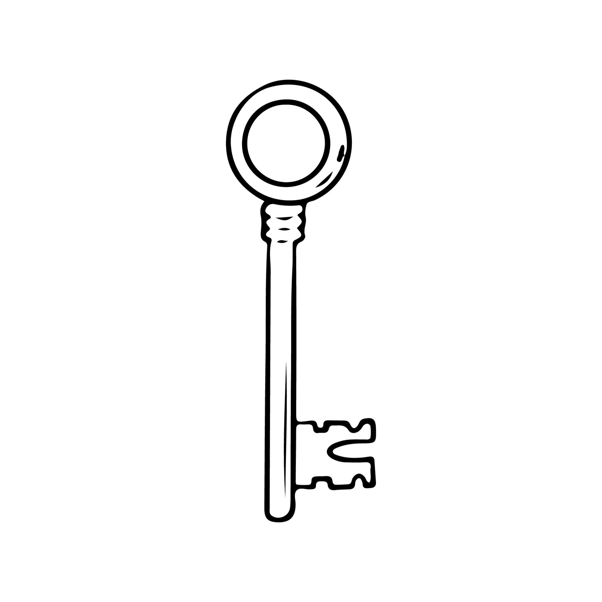 Schlüssel alt, nachgefertigt nach altem Muster, Eisen blank, alte Schlüssel  antike