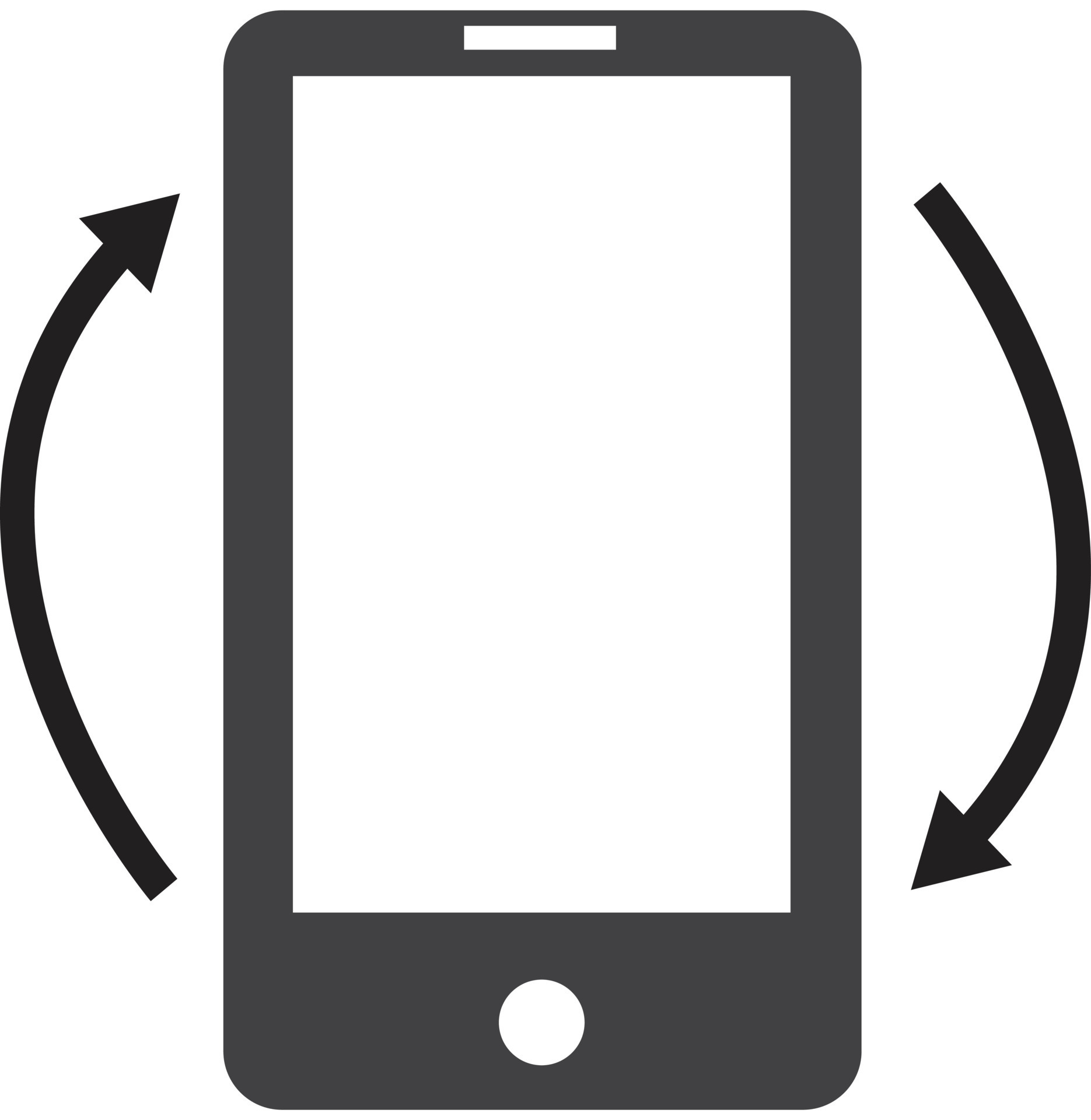 Smartphone Symbol in trendigen Flat Style auf weißem Hintergrund