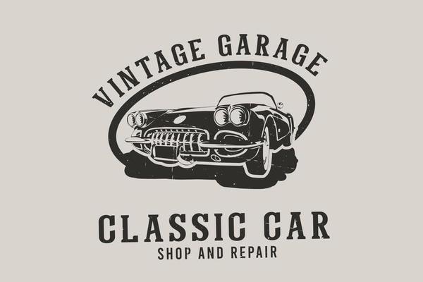 Oldtimer-Garage Oldtimer-Shop und Reparatur-Silhouette-Design 3794002  Vektor Kunst bei Vecteezy