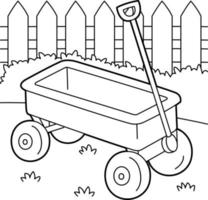 vagn fordon målarbok för barn vektor