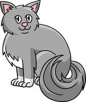 katt djur tecknad färgad clipart illustration vektor