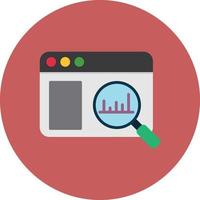 webbsökning platt cirkel flerfärgad vektor