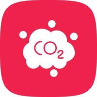 co2 glyph runde ecke vektor