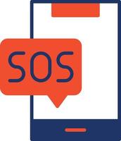 SOS-Farbsymbol vektor