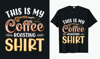 Kaffee-Typografie-T-Shirt-Designvektor vektor