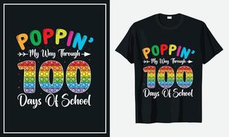 100 Tage Schult-shirt-Designvektor vektor