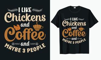 Kaffee-Typografie-T-Shirt-Designvektor vektor