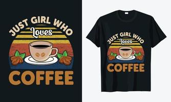 kaffe typografi t-shirt design vektor