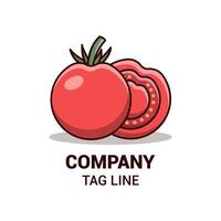 röd tomat frukt logotyp och ikon designmall vektor, emblem, designkoncept vektor