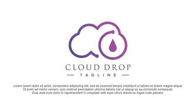 Cloud-Drop-Logo-Konzept zur Symboldarstellung vektor