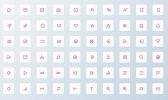 Gradient Web und mobile UI-Icons Pack vektor