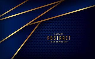 abstrakter gold- und blauer luxushintergrund vektor