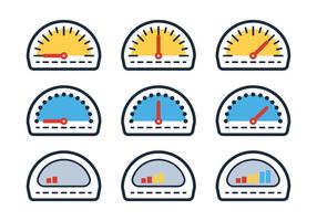Översikt bränslemätare vektor