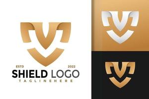 Buchstabe mv oder vm Schildlogodesign, Markenidentitätslogovektor, modernes Logo, Logodesignvektorillustrationsschablone vektor