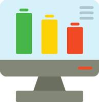 flaches Symbol für Analysen vektor