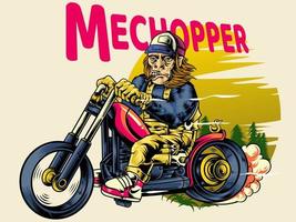 mechopper avslutar jobbet varje helgdag vektor