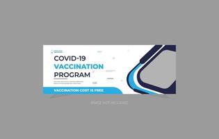 covid-19 social media facebook-cover-vorlage vektor