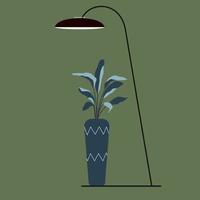 platt illustration dekorativ lampa vektor