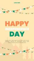 Happy India Independence Day Social Media Story Template Design vektor