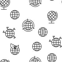 Welt, Globus, Planet Erde Vektor nahtloses Muster
