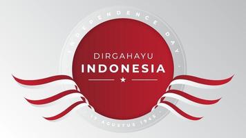 indonesiens självständighetsdag bakgrundsdesign vektor