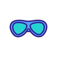 ovale Schwimmtrainingsbrille Symbol Vektor Umriss Illustration