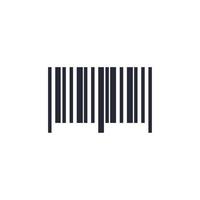 Vektorzeichen des Barcode-Symbols ist auf einem weißen Hintergrund isoliert. Barcode-Symbolfarbe editierbar. vektor