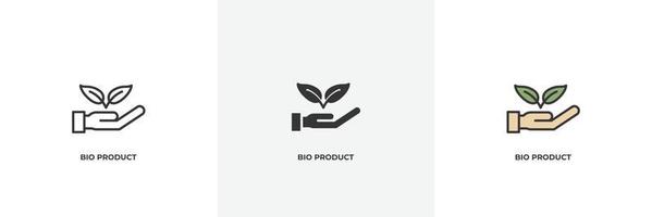 bio produkt ikon. linje, solid och fylld kontur färgglad version, kontur och fylld vektor tecken. idé symbol, logotyp illustration. vektorgrafik