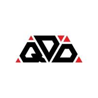 qdd-Dreieck-Buchstaben-Logo-Design mit Dreiecksform. qdd-Dreieck-Logo-Design-Monogramm. QDD-Dreieck-Vektor-Logo-Vorlage mit roter Farbe. qdd dreieckiges Logo einfaches, elegantes und luxuriöses Logo. qdd vektor