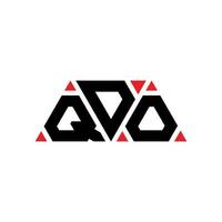 Qdo-Dreieck-Buchstaben-Logo-Design mit Dreiecksform. Qdo-Dreieck-Logo-Design-Monogramm. Qdo-Dreieck-Vektor-Logo-Vorlage mit roter Farbe. qdo dreieckiges Logo einfaches, elegantes und luxuriöses Logo. qdo vektor