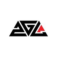 zgl Dreiecksbuchstaben-Logo-Design mit Dreiecksform. zgl dreieck logo design monogramm. zgl-Dreieck-Vektor-Logo-Vorlage mit roter Farbe. zgl dreieckiges Logo einfaches, elegantes und luxuriöses Logo. zgl vektor