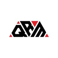 QRM-Dreieck-Buchstaben-Logo-Design mit Dreiecksform. QRM-Dreieck-Logo-Design-Monogramm. QRM-Dreieck-Vektor-Logo-Vorlage mit roter Farbe. qrm dreieckiges Logo einfaches, elegantes und luxuriöses Logo. qrm vektor