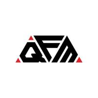 qfm-Dreieck-Buchstaben-Logo-Design mit Dreiecksform. qfm-Dreieck-Logo-Design-Monogramm. qfm-Dreieck-Vektor-Logo-Vorlage mit roter Farbe. qfm dreieckiges Logo einfaches, elegantes und luxuriöses Logo. qfm vektor