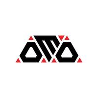 omo-Dreieck-Buchstaben-Logo-Design mit Dreiecksform. omo-Dreieck-Logo-Design-Monogramm. Omo-Dreieck-Vektor-Logo-Vorlage mit roter Farbe. omo dreieckiges Logo einfaches, elegantes und luxuriöses Logo. oh vektor