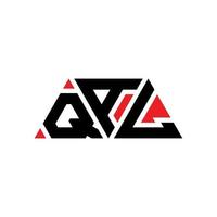 Qal-Dreieck-Buchstaben-Logo-Design mit Dreiecksform. Qal-Dreieck-Logo-Design-Monogramm. Qal-Dreieck-Vektor-Logo-Vorlage mit roter Farbe. qal dreieckiges logo einfaches, elegantes und luxuriöses logo. qal vektor