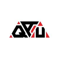 Qau-Dreieck-Buchstaben-Logo-Design mit Dreiecksform. Qau-Dreieck-Logo-Design-Monogramm. Qau-Dreieck-Vektor-Logo-Vorlage mit roter Farbe. qau dreieckiges Logo einfaches, elegantes und luxuriöses Logo. Qua vektor