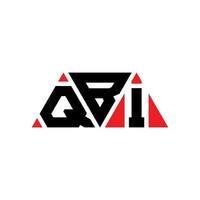 qbi-Dreieck-Buchstaben-Logo-Design mit Dreiecksform. QBI-Dreieck-Logo-Design-Monogramm. QBI-Dreieck-Vektor-Logo-Vorlage mit roter Farbe. qbi dreieckiges Logo einfaches, elegantes und luxuriöses Logo. qbi vektor
