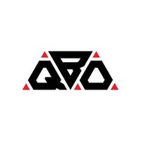 qbo-Dreieck-Buchstaben-Logo-Design mit Dreiecksform. Qbo-Dreieck-Logo-Design-Monogramm. Qbo-Dreieck-Vektor-Logo-Vorlage mit roter Farbe. qbo dreieckiges Logo einfaches, elegantes und luxuriöses Logo. qbo vektor