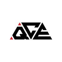 qce Dreiecksbuchstaben-Logo-Design mit Dreiecksform. qce-Dreieck-Logo-Design-Monogramm. Qce-Dreieck-Vektor-Logo-Vorlage mit roter Farbe. qce dreieckiges Logo einfaches, elegantes und luxuriöses Logo. qce vektor