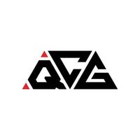 qcg-Dreieck-Buchstaben-Logo-Design mit Dreiecksform. QCG-Dreieck-Logo-Design-Monogramm. qcg-Dreieck-Vektor-Logo-Vorlage mit roter Farbe. qcg dreieckiges Logo einfaches, elegantes und luxuriöses Logo. qcg vektor