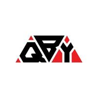 qby-Dreieck-Buchstaben-Logo-Design mit Dreiecksform. Qby-Dreieck-Logo-Design-Monogramm. Qby-Dreieck-Vektor-Logo-Vorlage mit roter Farbe. qby dreieckiges Logo einfaches, elegantes und luxuriöses Logo. qby vektor
