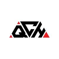 qch Dreiecksbuchstaben-Logo-Design mit Dreiecksform. qch-Dreieck-Logo-Design-Monogramm. qch-Dreieck-Vektor-Logo-Vorlage mit roter Farbe. qch dreieckiges Logo einfaches, elegantes und luxuriöses Logo. qch vektor