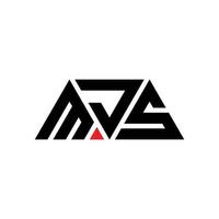 mjs triangel bokstavslogotypdesign med triangelform. mjs triangel logotyp design monogram. mjs triangel vektor logotyp mall med röd färg. mjs triangulära logotyp enkel, elegant och lyxig logotyp. mjs