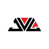jvl Dreiecksbuchstaben-Logo-Design mit Dreiecksform. Jvl-Dreieck-Logo-Design-Monogramm. Jvl-Dreieck-Vektor-Logo-Vorlage mit roter Farbe. jvl dreieckiges Logo einfaches, elegantes und luxuriöses Logo. jvl vektor