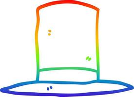 Regenbogen-Gradientenlinie Zeichnung Cartoon-Zylinder vektor