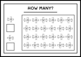 wie viele heilige kreuz, spiel für kinder. Vektorillustration, druckbares Arbeitsblatt vektor